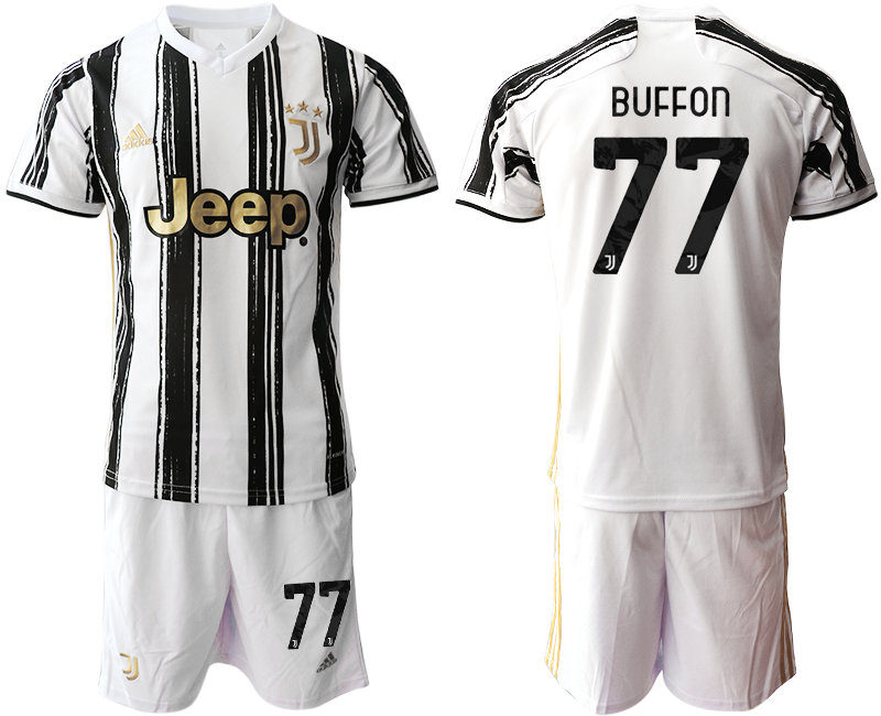 Men 2020-2021 club Juventus home #77 white black Soccer Jerseys->juventus jersey->Soccer Club Jersey